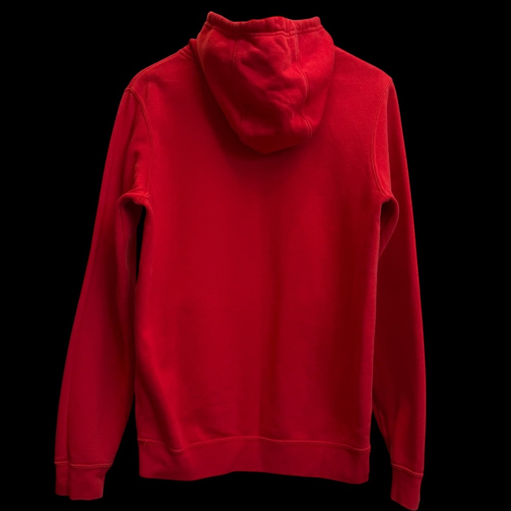 Nike Red White‎ Logo Pullover Womens 80% Cotton Hoodie Size S #122 - Picture 2 of 5